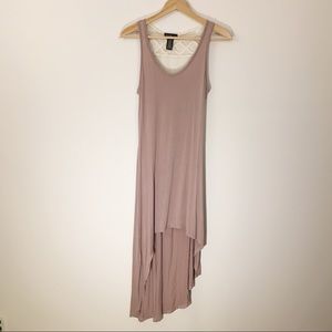 Mauve Sleeveless Dress w/ White Lace Detail M